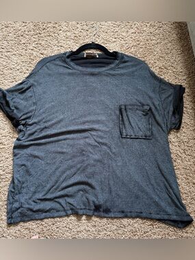 Zenana Acid Wash Oversized stretchy top